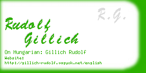 rudolf gillich business card